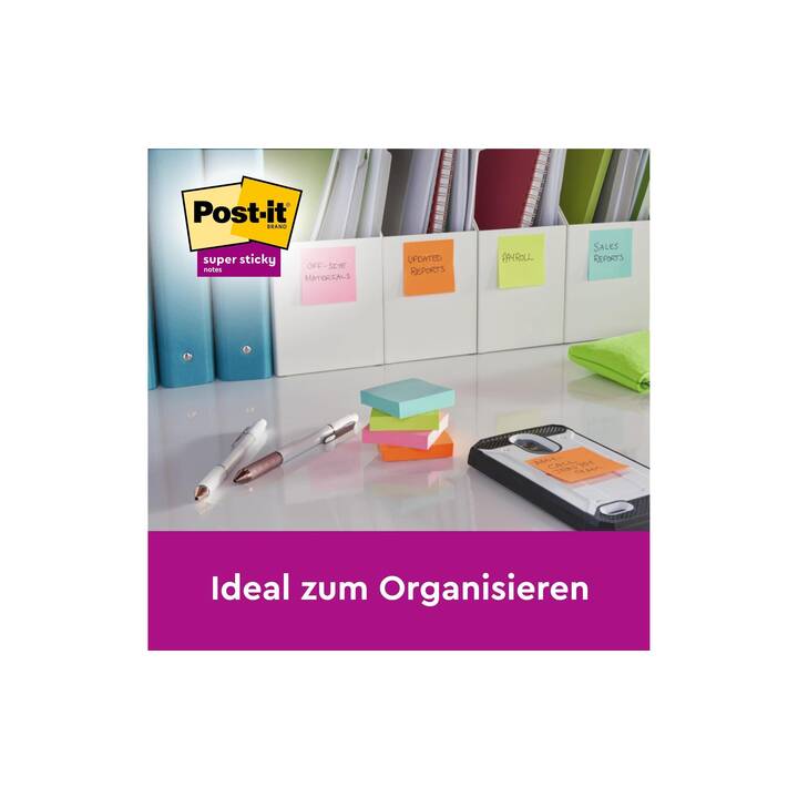POST-IT Notes autocollantes Super Sticky Tower (16 x 90 feuille, Multicolore)