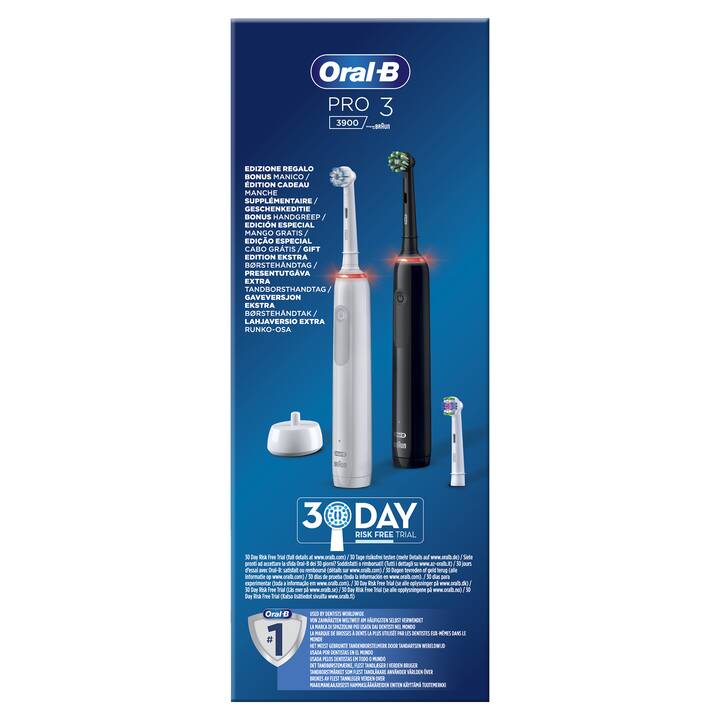 oral b pro 3900 duo pack of two electric toothbrushes
