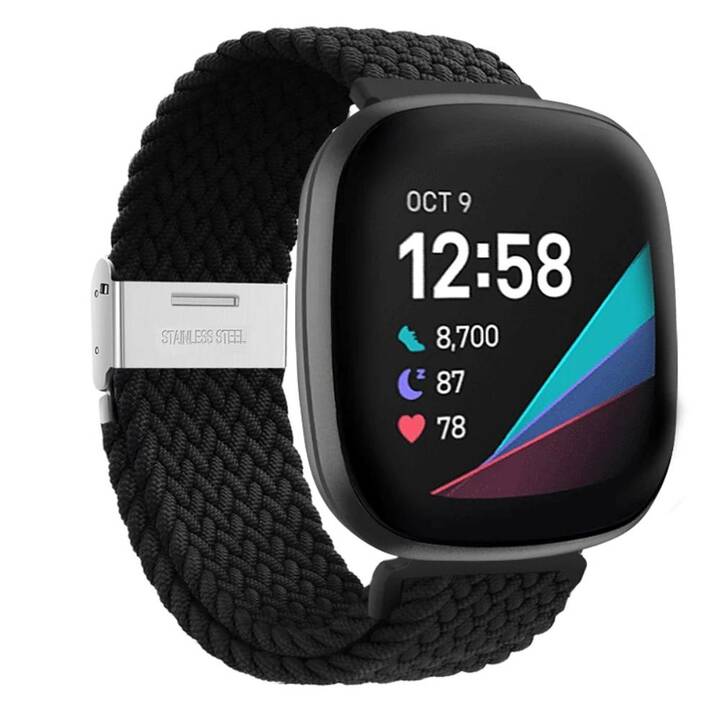 EG Armband (Fitbit Versa 4, Schwarz)