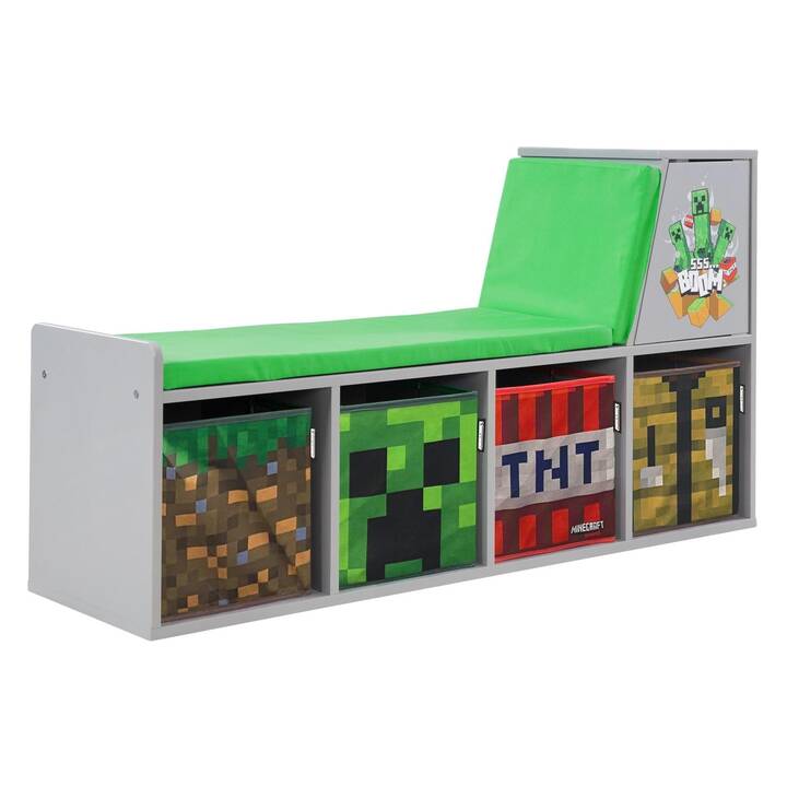 PHOENIX Étagère de rangement pour enfants Minecraft (119 x 30 x 60 cm)