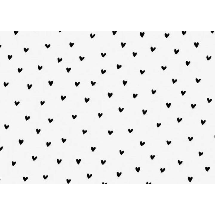 BRAUN + COMPANY Papier cadeau Heart (Noir, Coeur)