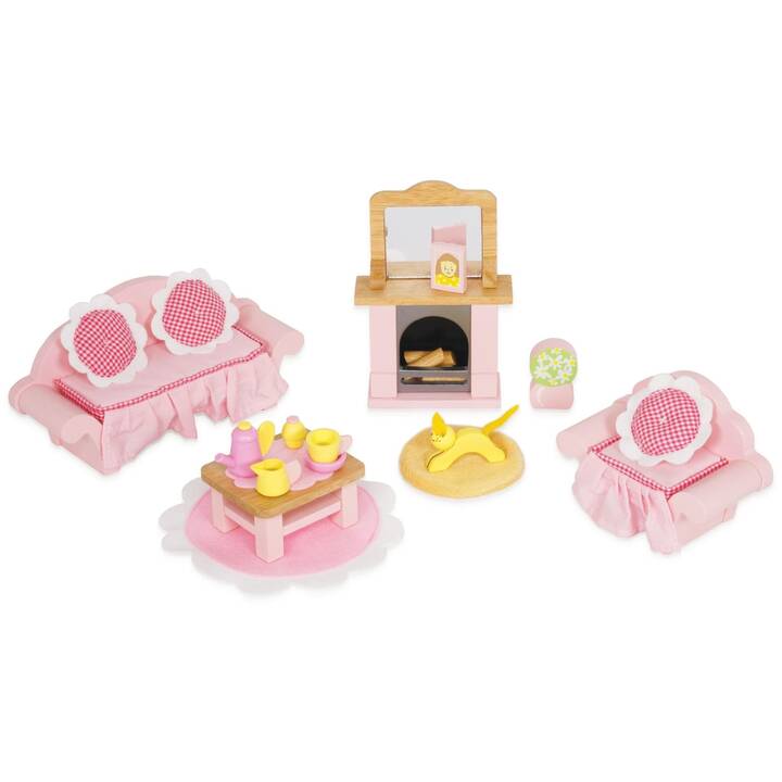 LE TOY VAN Set di mobili per bambole (Rosa, Natura)