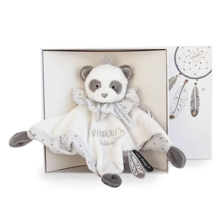 DOUDOU ET COMPAGNIE Panda (20 cm, Gris, Blanc)