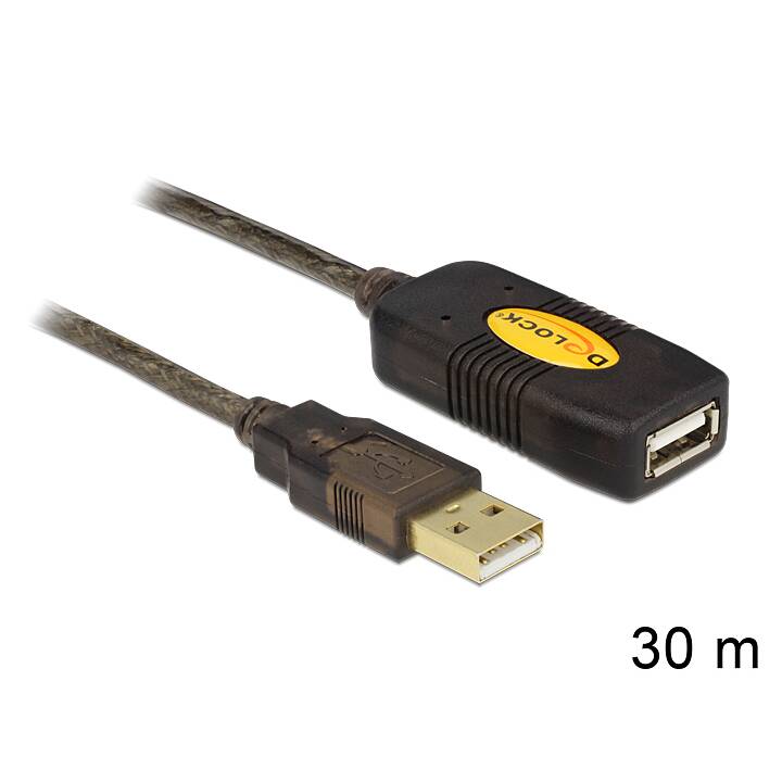 DELOCK USB-Kabel (USB 2.0 Typ-A, USB 2.0 Typ-A, 30 m)