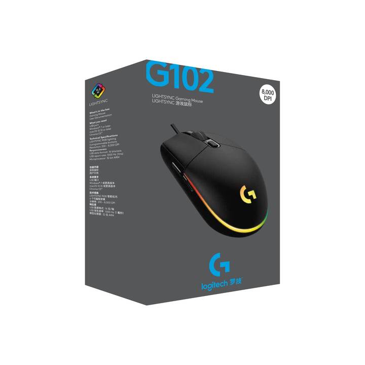LOGITECH G102 Mouse (Cavo, Gaming)