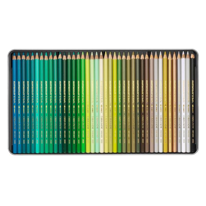 CARAN D'ACHE Crayons de couleur Supracolor Soft Aquarelle (Multicolore, 120 pièce)