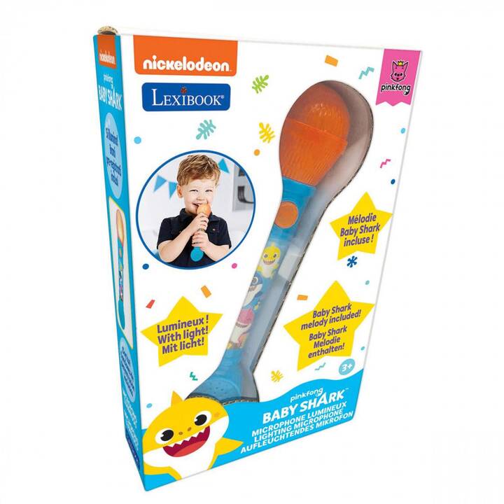 LEXIBOOK Microphone pour enfants Baby Shark (Multicolore)