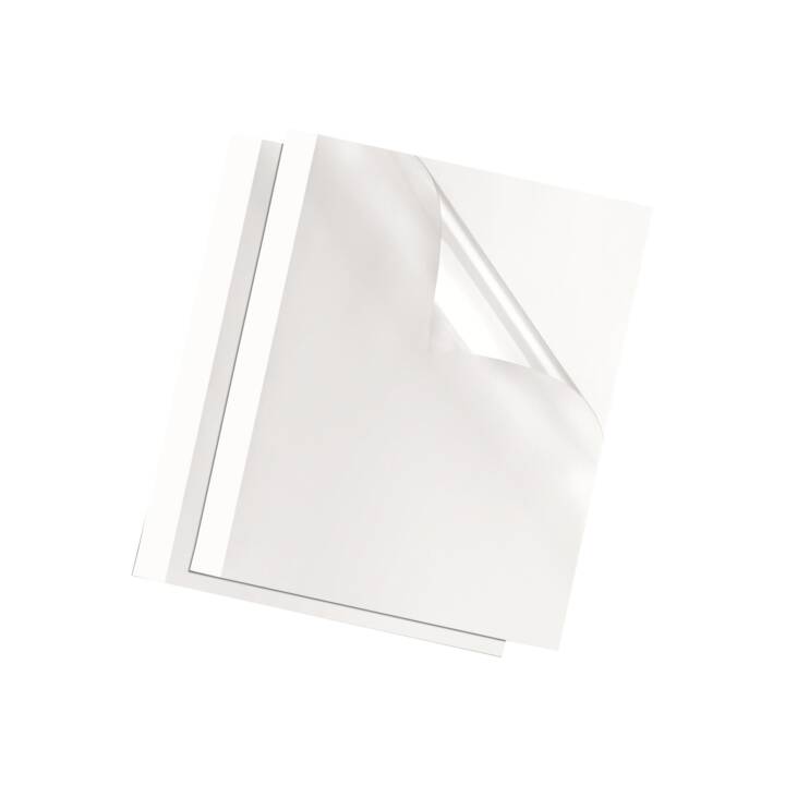 FELLOWES Sichtmappe (Transparent, Weiss, A4, 100 Stück)