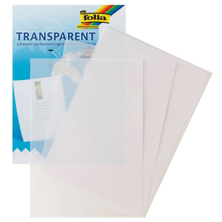 FOLIA Papier spécial Transparent (Transparent, Blanc, A4, 10 pièce)