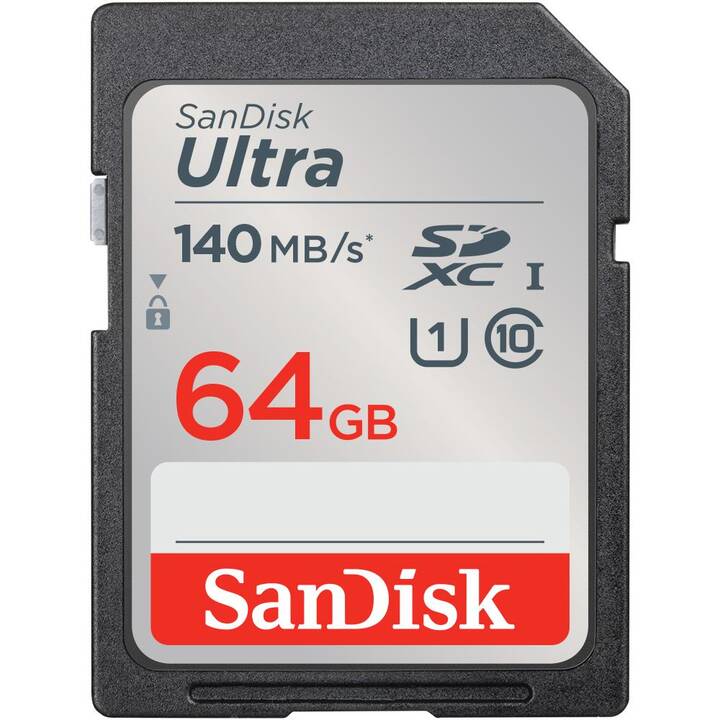 SANDISK SDXC Ultra (Class 10, 64 GB, 140 MB/s)