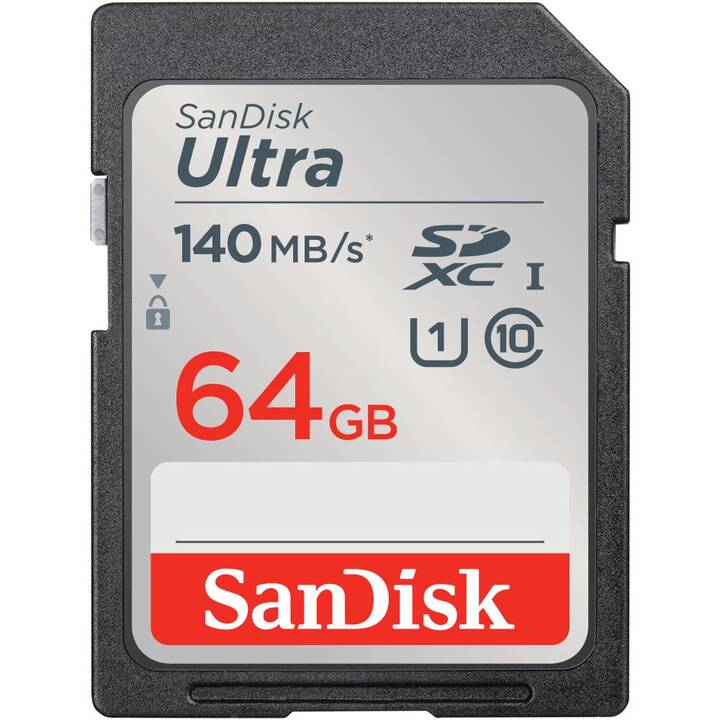 SANDISK SDXC Ultra (Class 10, 64 Go, 140 Mo/s)