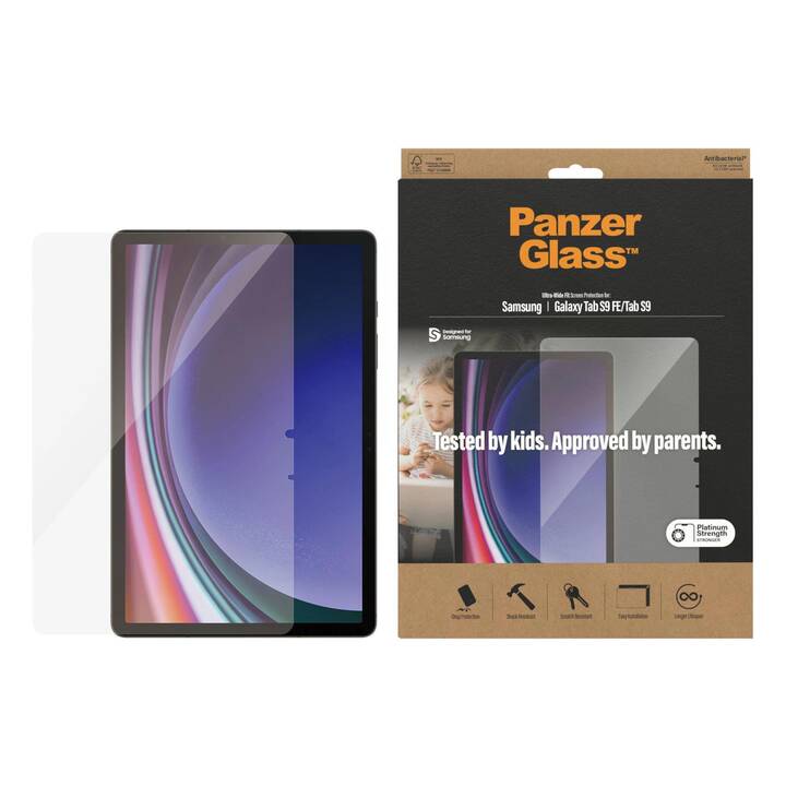 PANZERGLASS Ultra Wide Fit Pellicola per lo schermo (11", Galaxy Tab S9, Galaxy Tab S8, Galaxy Tab S9 FE, Transparente)