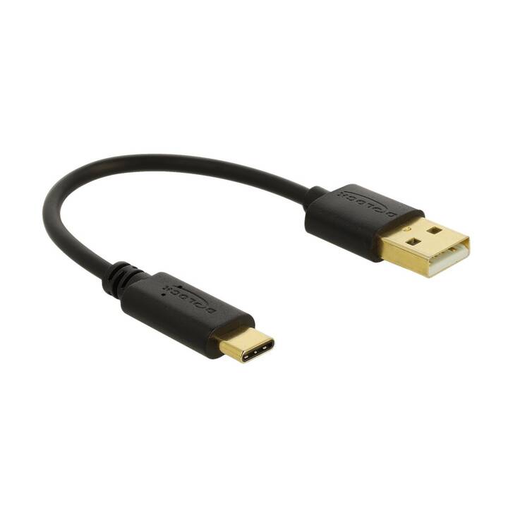 DELOCK Câble USB (USB de type A, USB-C, 15 cm)