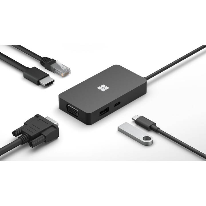 MICROSOFT Surface USB-C Travel Hub (5 Ports, RJ-45, HDMI, USB de type C, VGA, USB de type A)