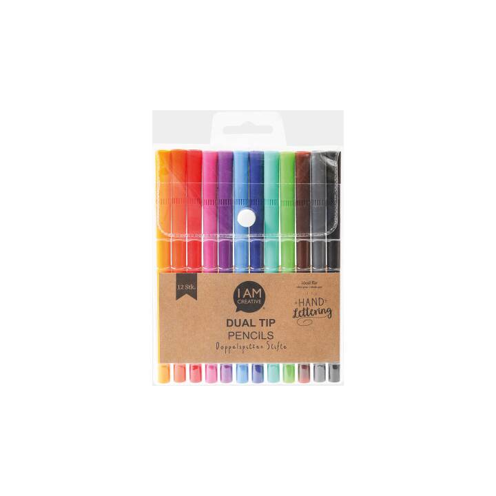 I AM CREATIVE Penna a fibra (Multicolore, 12 pezzo)