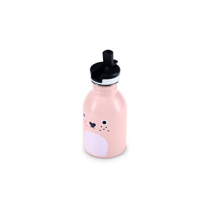 NOODOLL X 24BOTTLES Kindertrinkflasche Ricecarrot (250 ml, Rosé, Mehrfarbig)