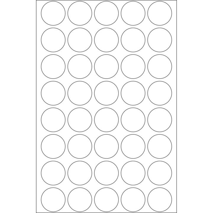 HERMA Feuilles d'étiquettes d'imprimante (19 x 19 mm)