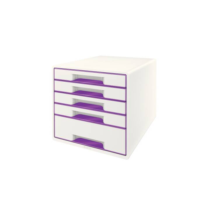 LEITZ Boite à tiroirs de bureau (A4, 287.0 mm  x 270.0 mm  x 363.0 mm, Mauve)