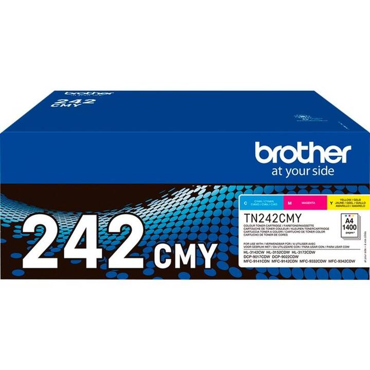 BROTHER TN242CMY (Multipack, Gelb, Magenta, Cyan)