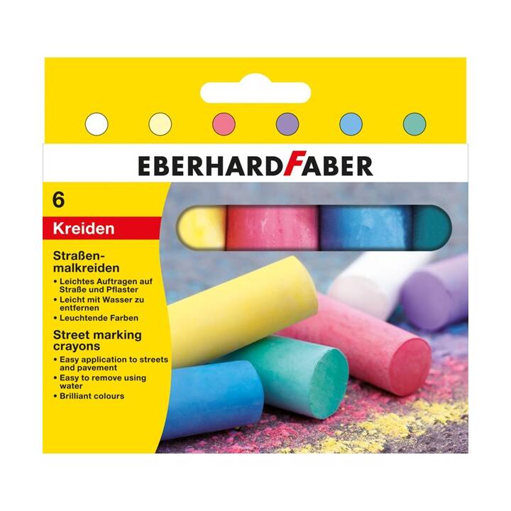 EBERHARDFABER Strassenmalkreide, 6 Farben