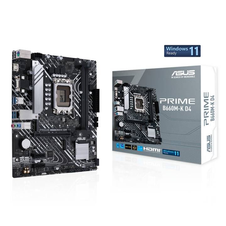 ASUS Prime B660M-K D4 (LGA 1700, Intel B660, Micro ATX)
