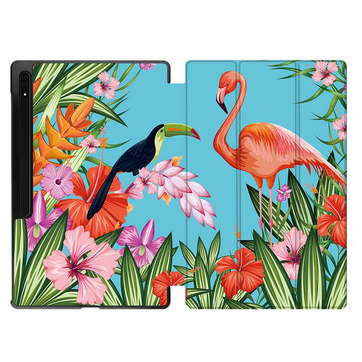 EG coque pour Samsung Galaxy Tab S8 Ultra 14.6" (2022) - Bleu - Flamingo