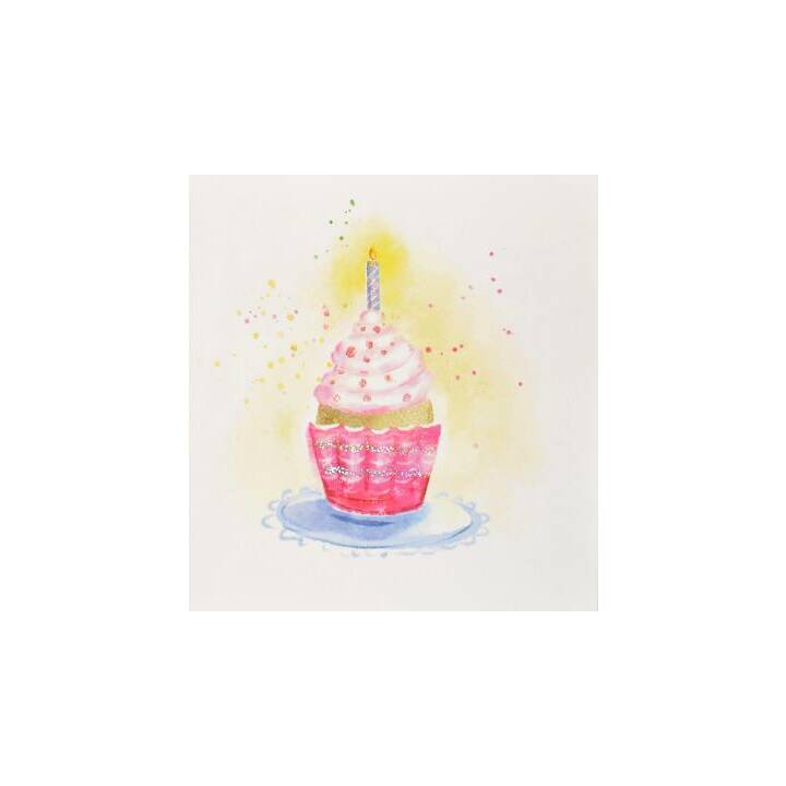 ABC Glückwunschkarte Cupcake (Geburtstag, Mehrfarbig)