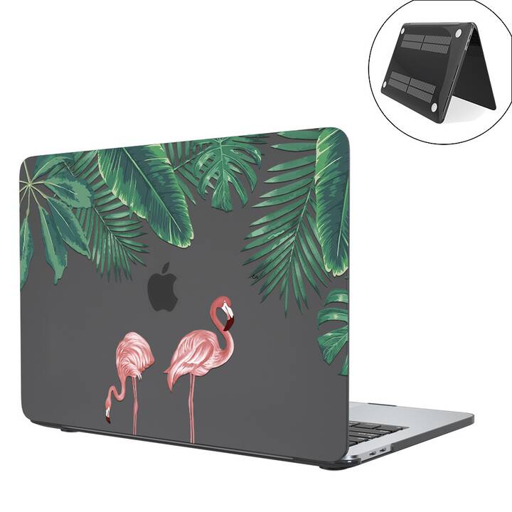 EG coque pour MacBook Air 13" (puce Apple M1) (2020) - vert - flamant rose