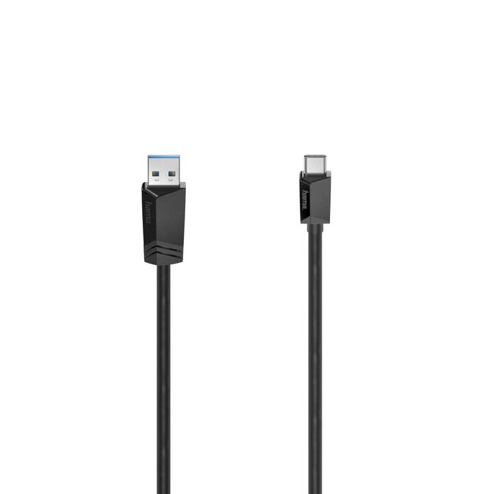 HAMA USB-Kabel (USB Typ-A, USB Typ-C, 1 m)