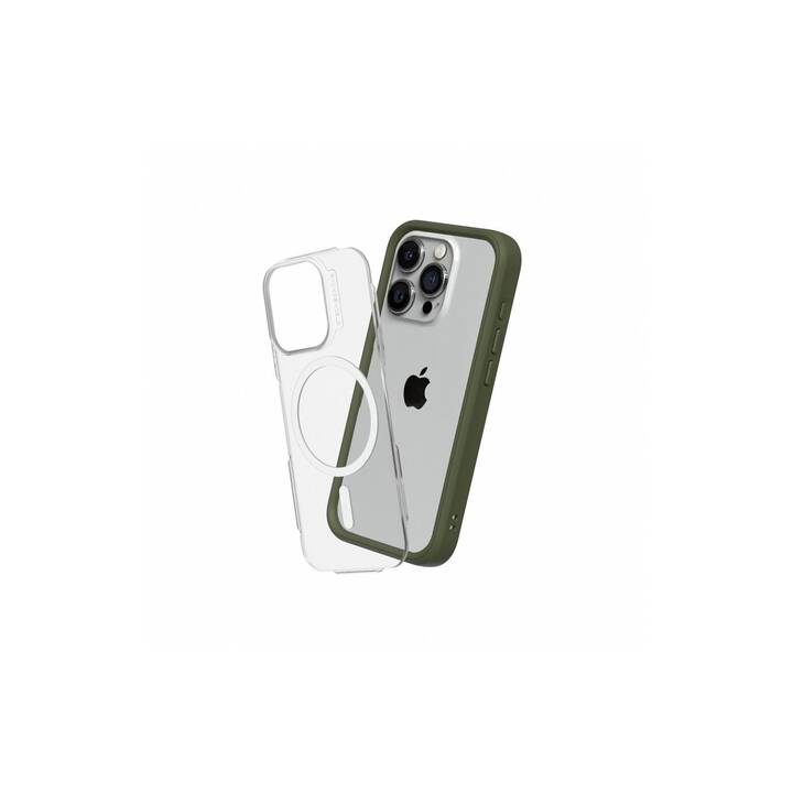 RHINOSHIELD Backcover MagSafe Mod NX (iPhone 15 Pro, Ohne Motiv, Transparent, Grün)