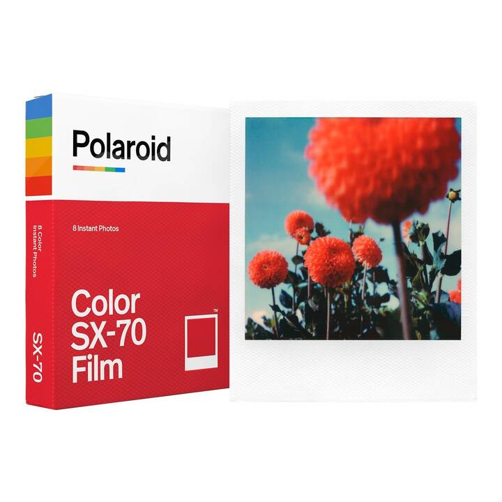 POLAROID Color SX‑70 - 8x Pellicule instantané (Polaroid SX-70, Blanc)