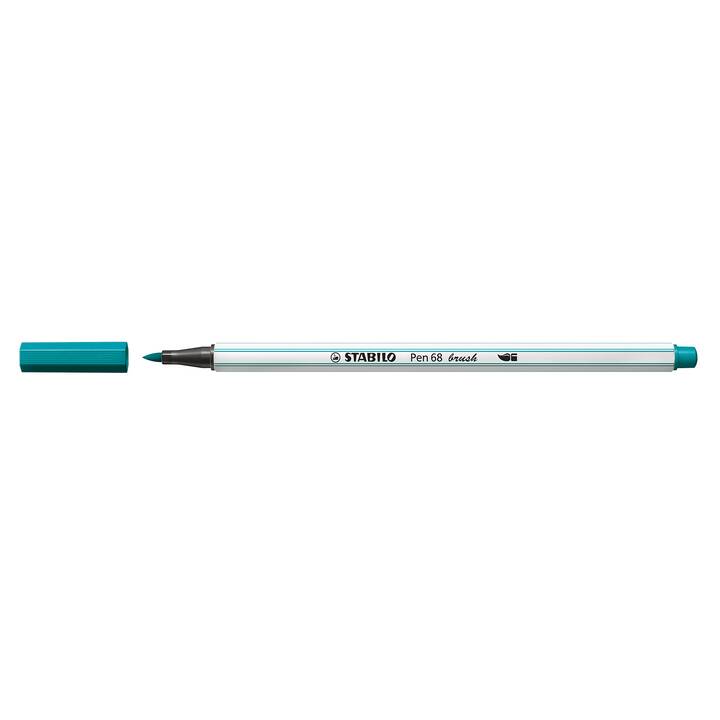 STABILO Pen 68 brush Crayon feutre (Turquoise, 1 pièce)