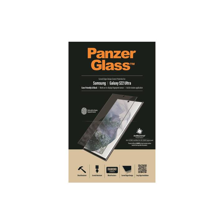 PANZERGLASS Displayschutzglas Case Friendly (Klar, Galaxy S22 Ultra 5G)