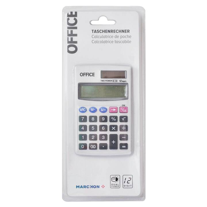 MARCHON OFFICE  Calcolatrici da tascabili (Funzionamento di batteria standard, Cellule solari)