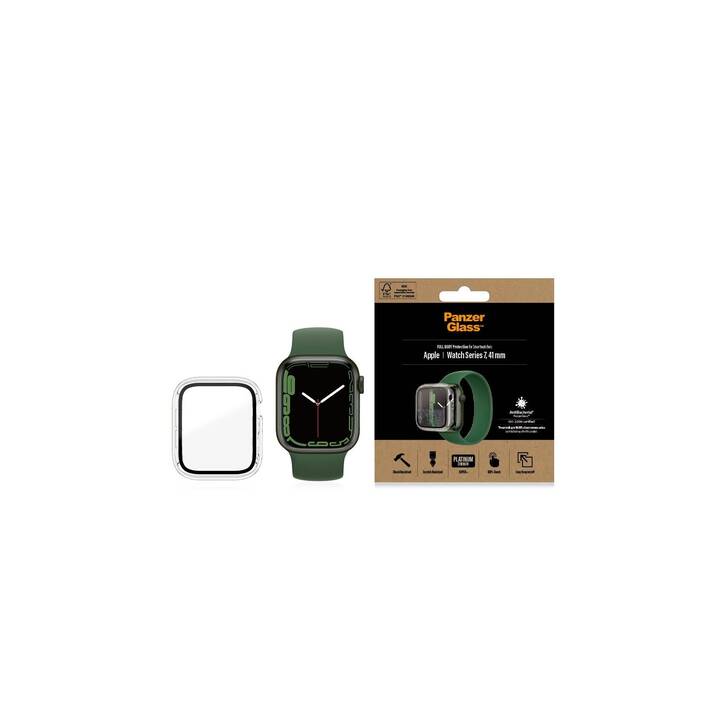 PANZERGLASS Full Body Apple Watch Series 7 41mm Schutzfolie (Apple Watch 41 mm, Transparent, Schwarz)
