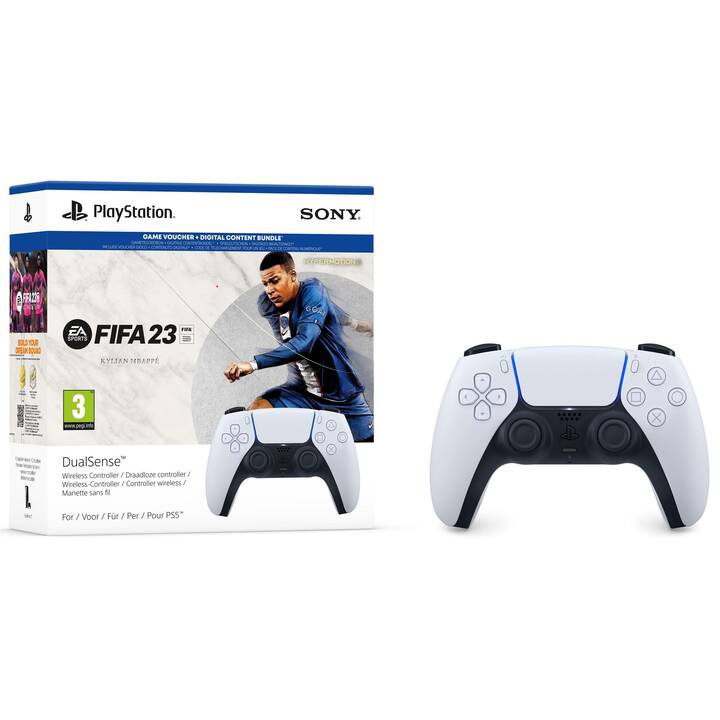 SONY Playstation 5 DualSense Wireless-Controller + Fifa 23 (Digital Download) Controller (Bianco)