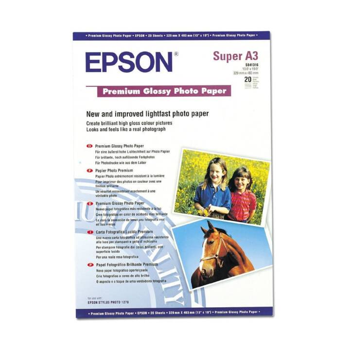 EPSON Plotterpapier Premium Glossy (A3+, 250 g/m2)