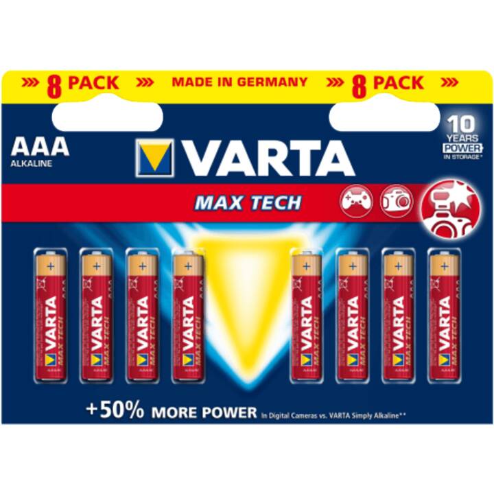 VARTA Batterie (AAA / Micro / LR03, 8 Stück)