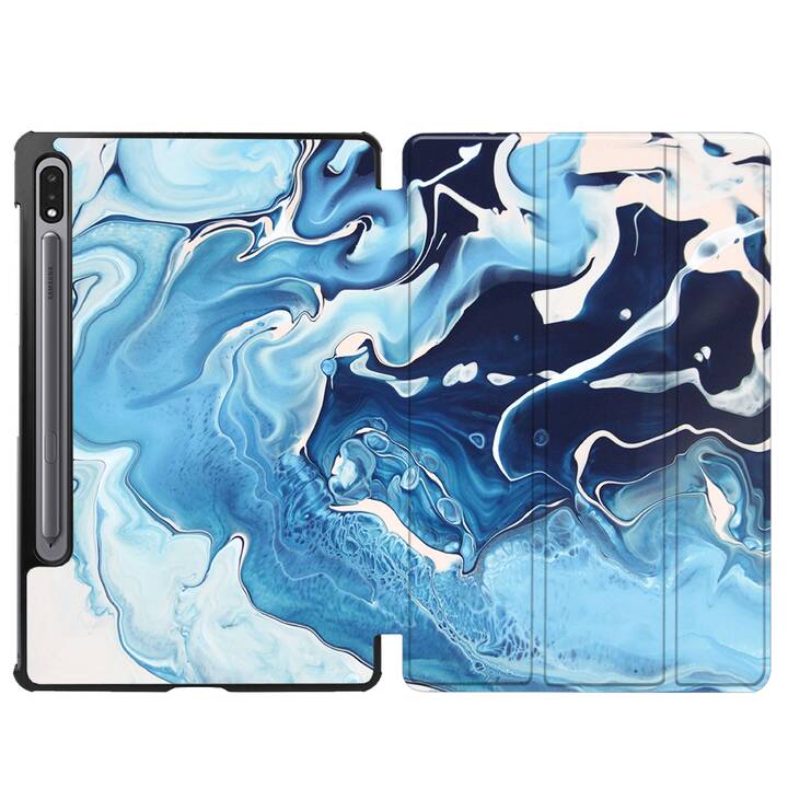 EG Hülle für Samsung Galaxy Tab S8 11" (2022) - Blau - Marmor