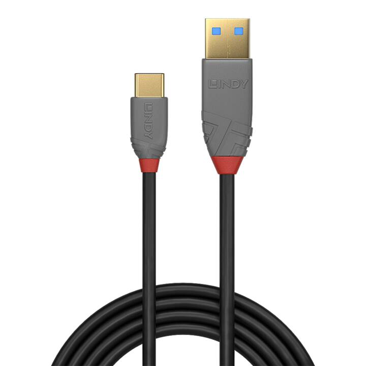 LINDY USB-Kabel (USB 2.0 Typ-C, USB 2.0 Typ-A, 3 m)