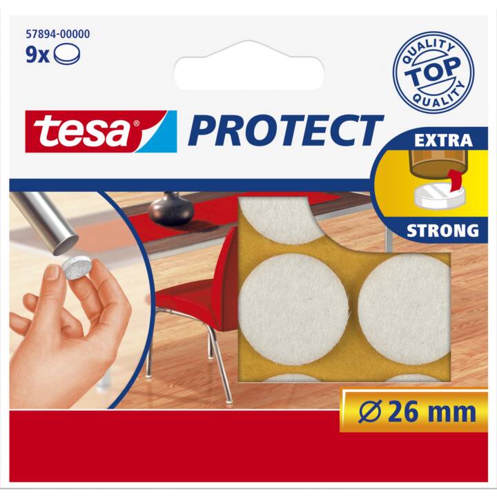 TESA Patins à meubles Protect (Blanc, 9 pièce)