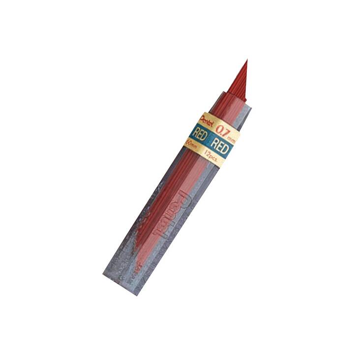 PENTEL Mine per matite (Rosso, 12 pezzo)
