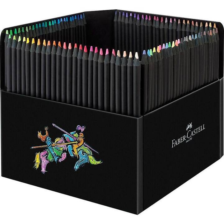 FABER-CASTELL Crayons de couleur Black Edition (Noir, 100 pièce)