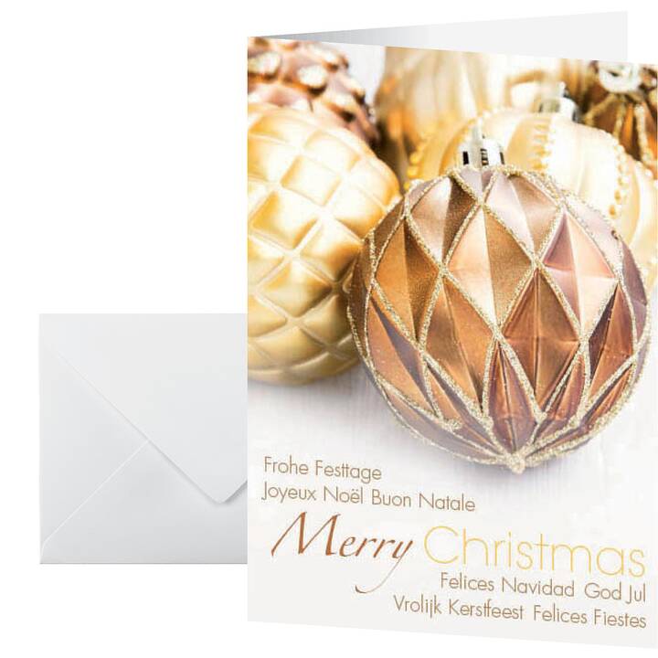 SIGEL Cartolina di Natale Fancy Christmas (Natale / Avvento, A6, Bianco, Oro)
