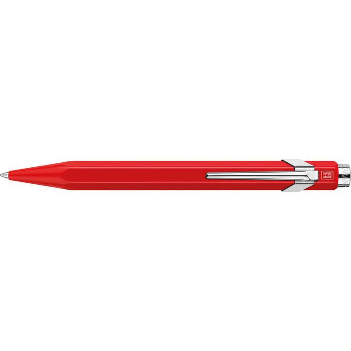 Stylo Roller CARAN D'ACHE Leman Laque Rouge - Capuchon Chrome Godronné - Occasion De Prestige