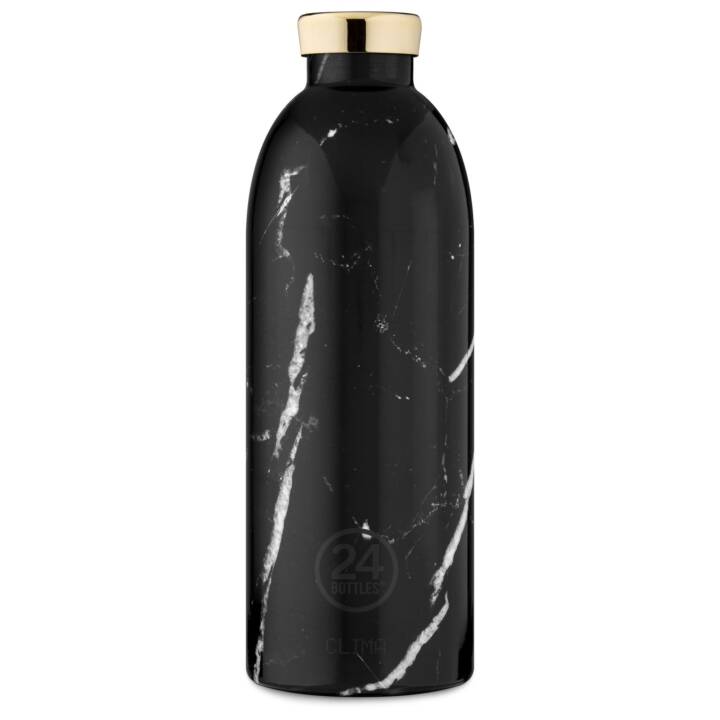 24BOTTLES Bottiglia sottovuoto Clima Black Marble (0.85 l, Nero, Bianco)