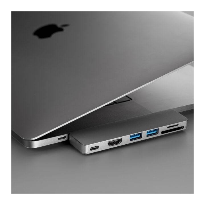 INTERTRONIC USB-C Macbook Hub (HDMI, USB Typ-C, USB Typ-A)