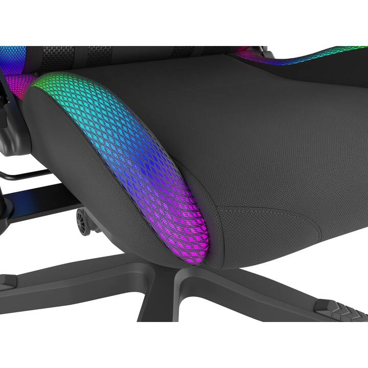 NATEC Gaming Stuhl Trit 600 RGB (Schwarz, Blau)