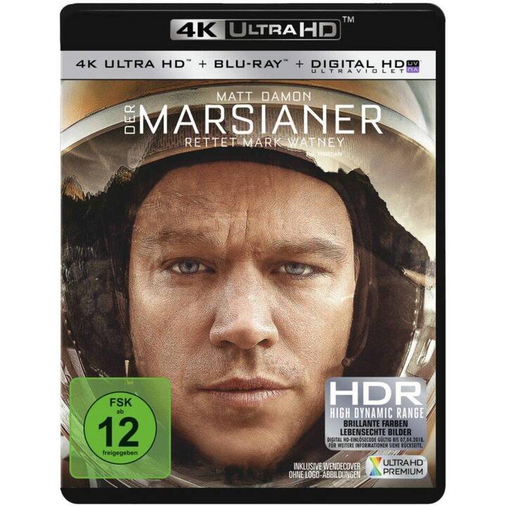 Der Marsianer - Rettet Mark Watney (2015) (4K Ultra HD + Blu-ray) (DE)