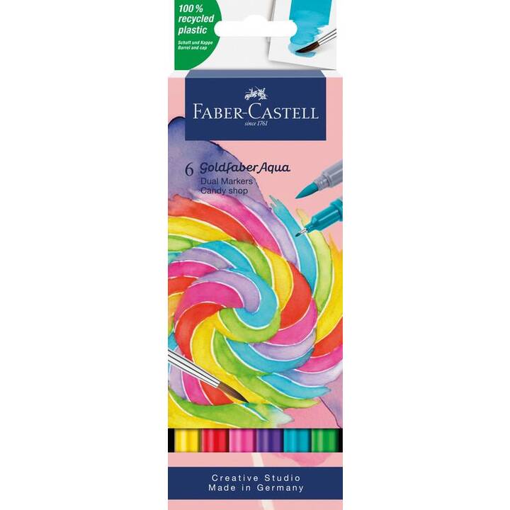 FABER-CASTELL Pennarello acrilico Candy Shop (Multicolore, 6 pezzo)